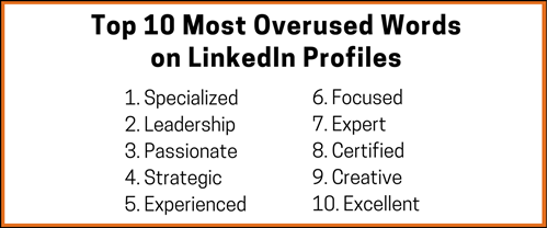 10 most overused words on LinkedIn profiles