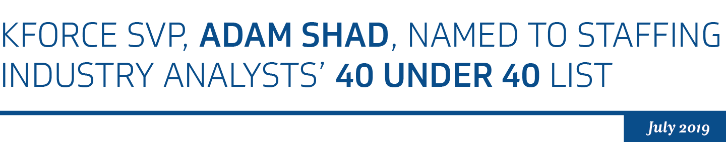 Staffing Industry Analysts' 40 Under 40 List