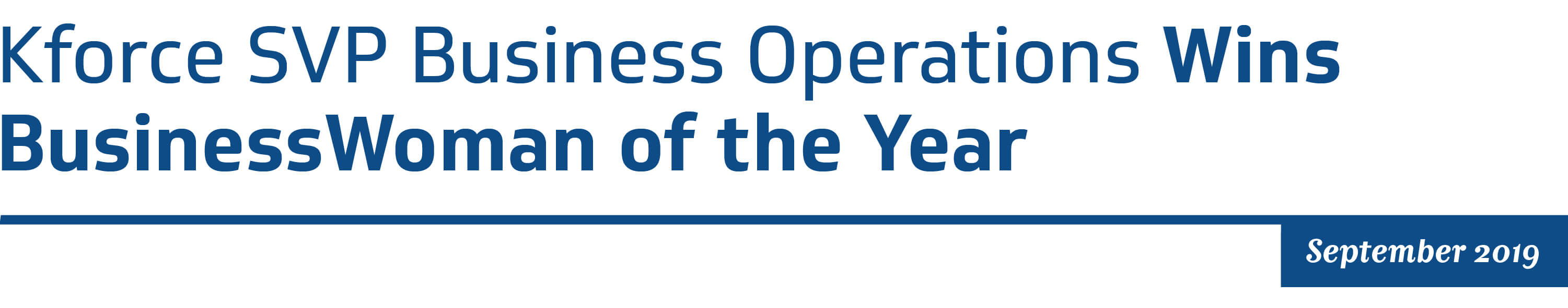 Kforce SVP Business Operations Wins BusinessWoman of the Year