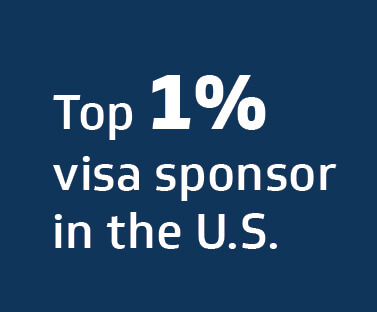 top 1 percent visa sponsor in the US