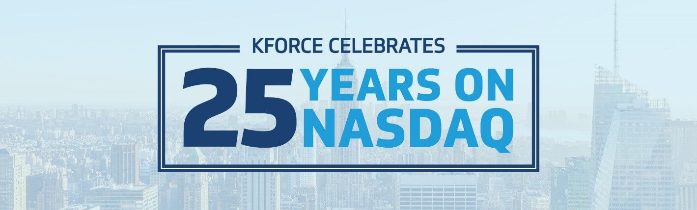 Kforce celebrates 25 years on Nasdaq