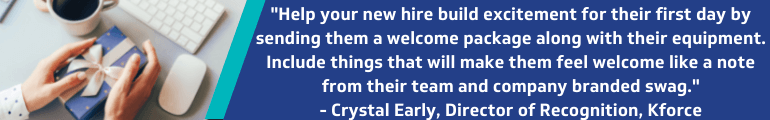 Send a new hire welcome package