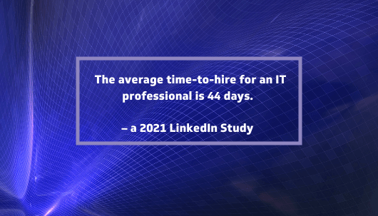 average time to hire for an IT professional is 44 days