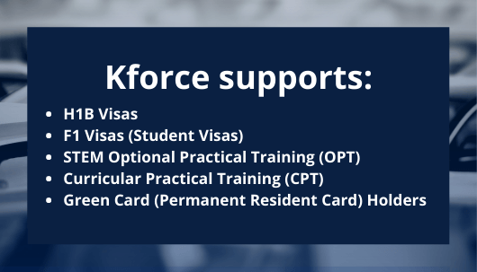 Kforce supports the following